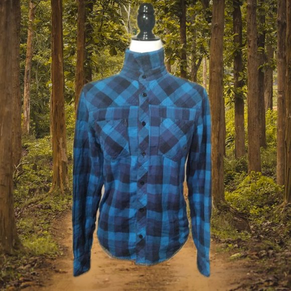 F.O.X Racing Plaid Flannel Button Down Shirt, Unisex, Small, 100% Cotton - Picture 2 of 2